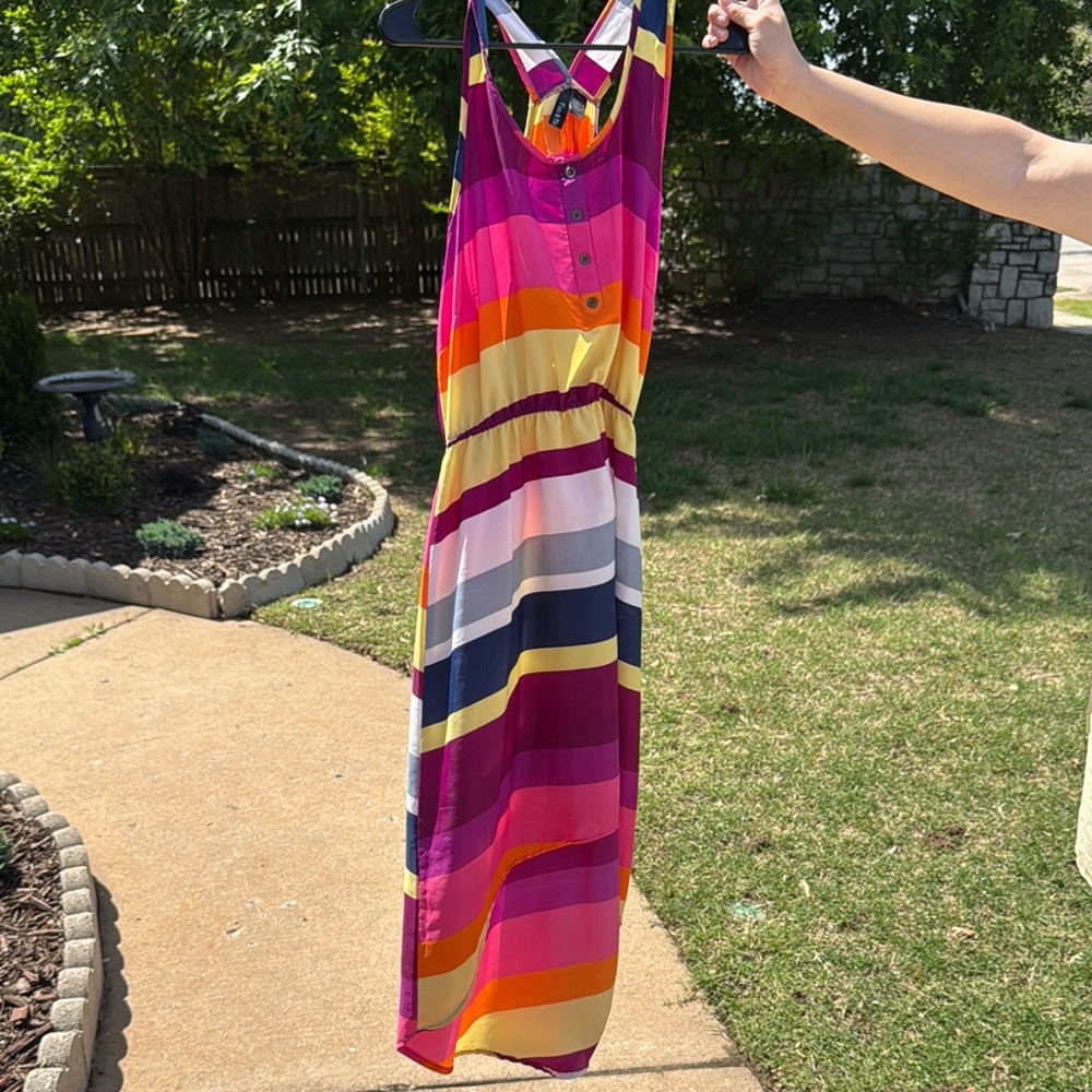 Colorful Striped Maxi Dress